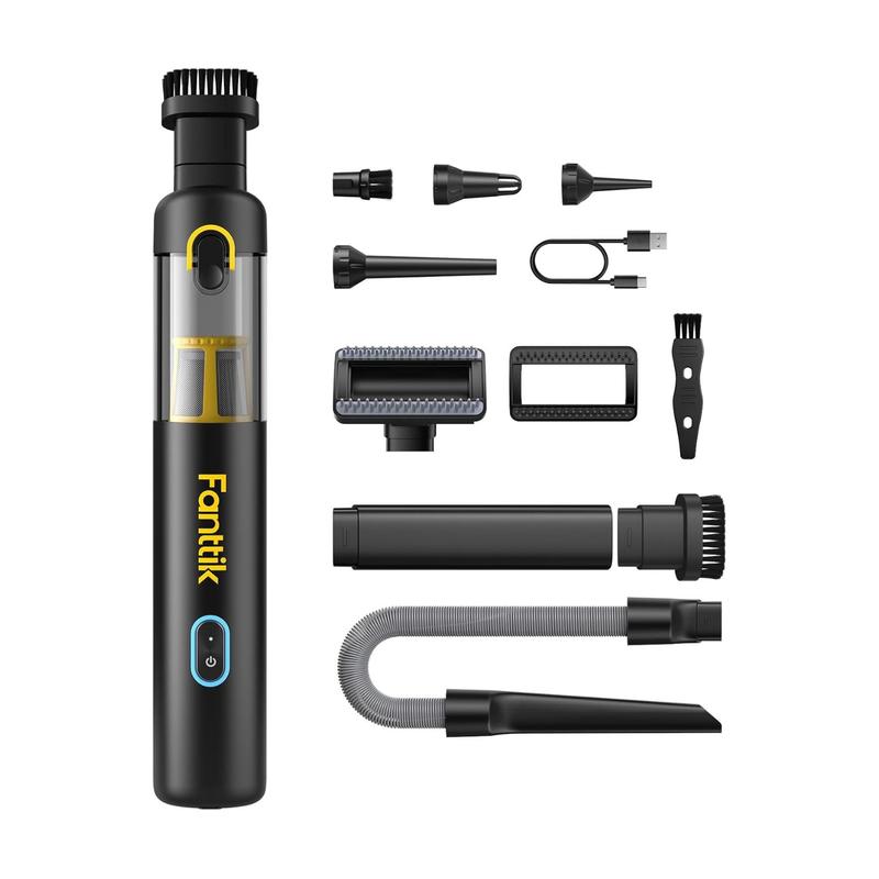 Fanttik Slim V8 Mate/V8 Apex Cordless Car Vacuum High Power, 12000Pa/30AW, RobustClean Mini Vacuum with Flexible Hose and Pet Brush, 2H Fast Charge, Portable Vacuum for Car Interior Home Cleaning Cleaner Automotive