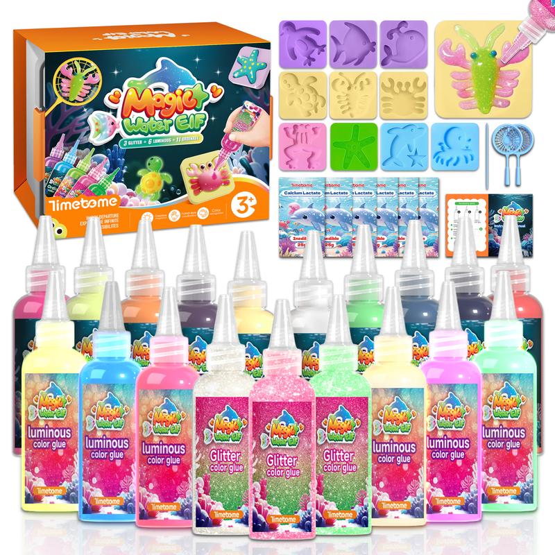 TIMETOME Magic Water Elf Toy Kit,Aqua Fairy Water Gel kit, Teach children color coordination ,Water Pets, Birthday Gifts